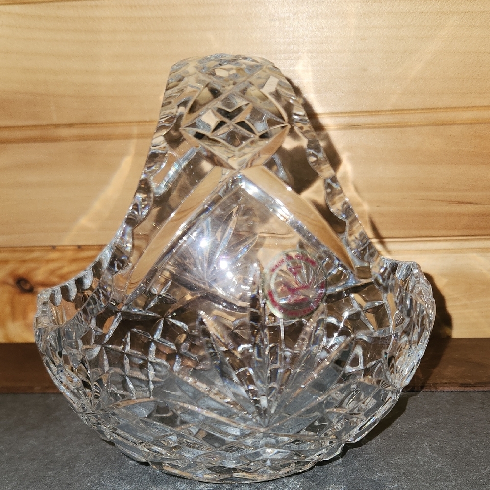 Princess House Silver Accent Decor Crystal Basket